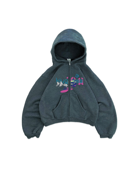 BLUE CEANOTHE ZIP-UP HOODIE